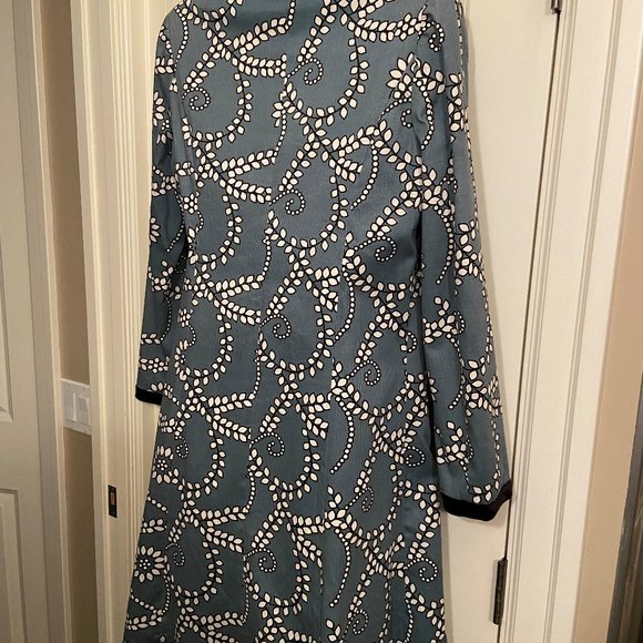 MOSCHINO FLORAL LIGHT BLUE COAT - Picture 4 of 11